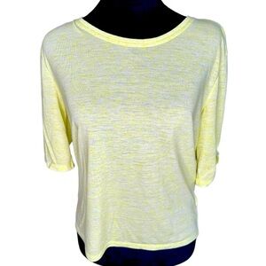 Victoria’s Secret Yellow Space Dyed Yellow Short Sleeve Tee Shirt Size S